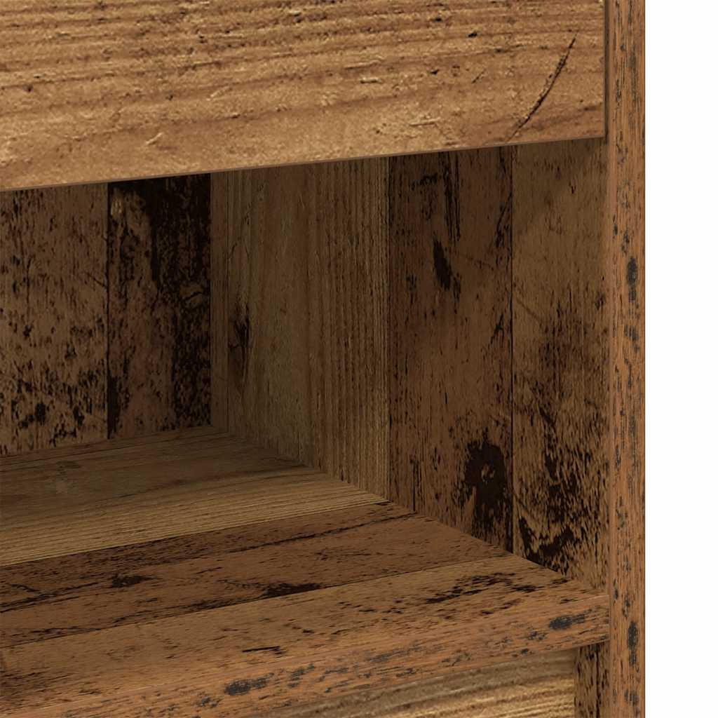 Nachttische 2 Stk. mit Schublade Altholz-Optik 39x28x41 cm