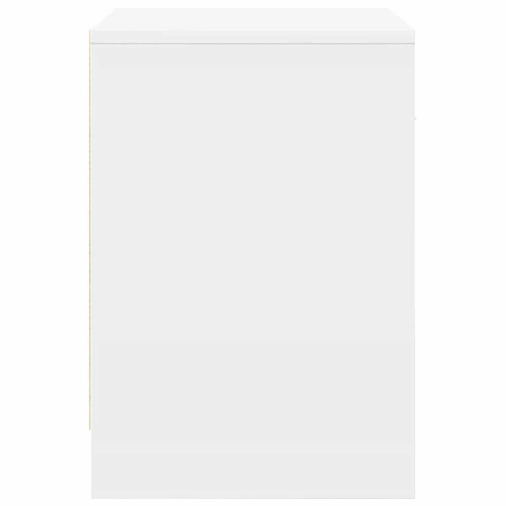 Nachttisch mit Schublade Weiß 40x34x50 cm
