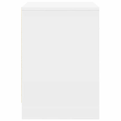 Nachttisch mit Schublade Weiß 40x34x50 cm