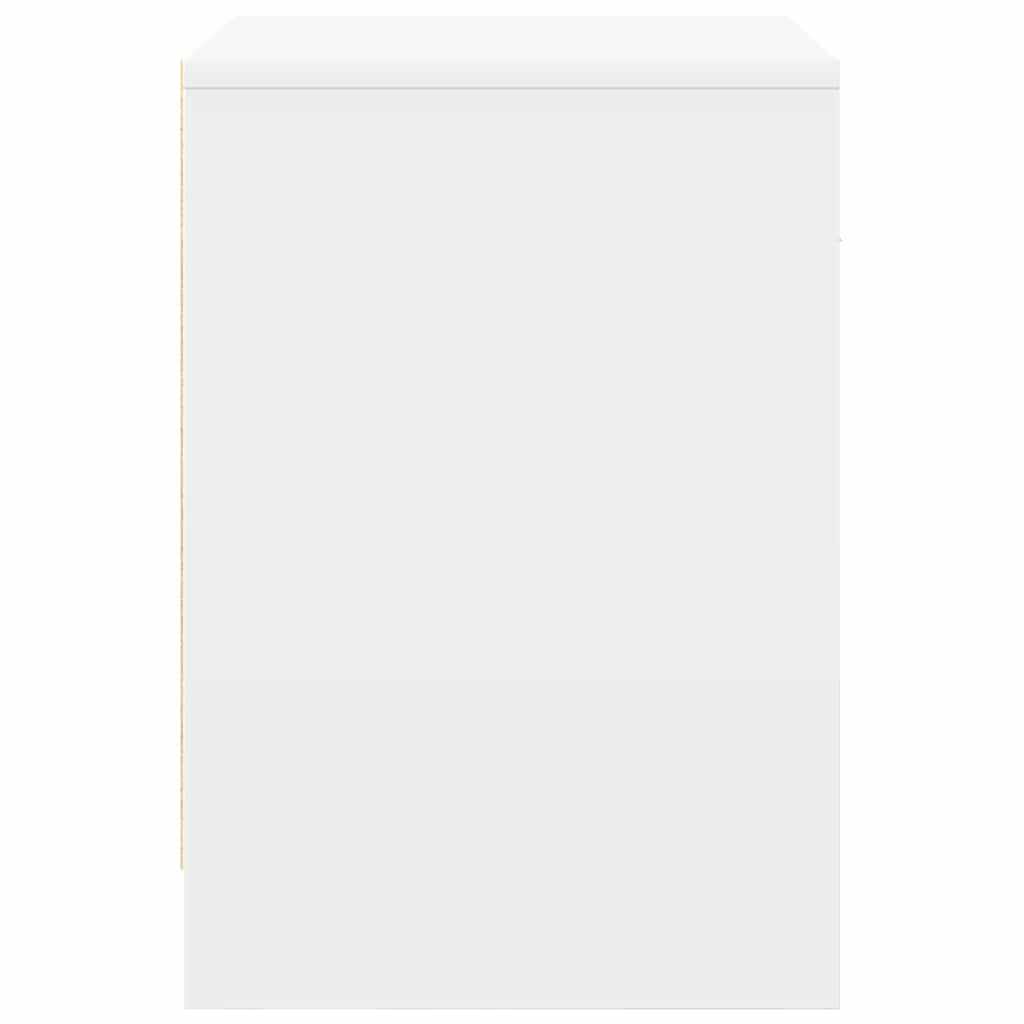 Nachttische 2 Stk. mit Schublade Weiß 40x34x50 cm