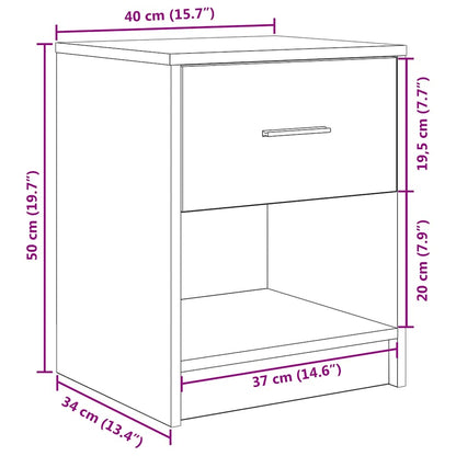 Nachttisch mit Schublade Sonoma-Eiche 40x34x50 cm