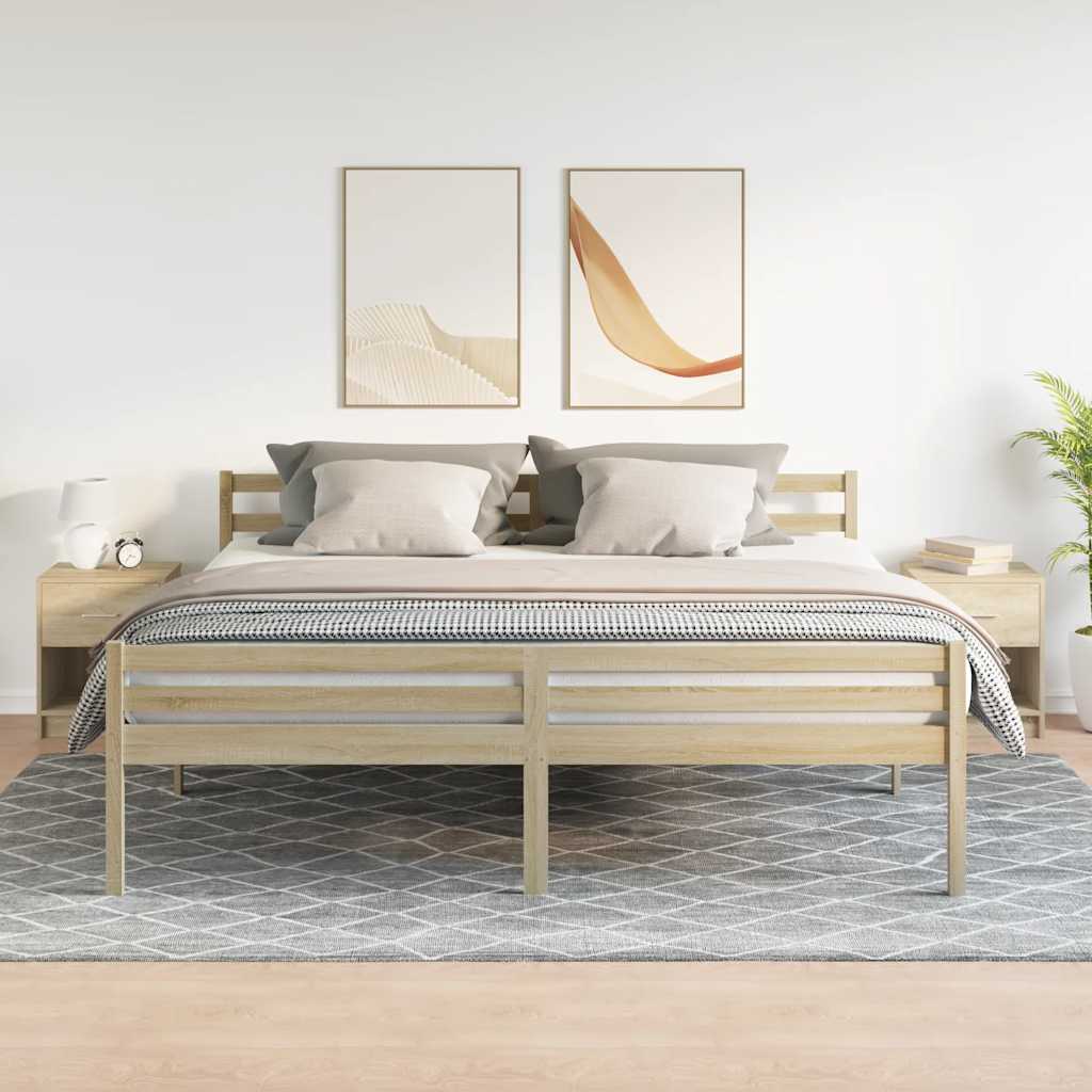 Nachttische 2 Stk. mit Schublade Sonoma-Eiche 40x34x50 cm