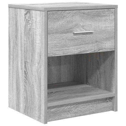 Nachttische 2 Stk. mit Schublade Grau Sonoma 40x34x50 cm
