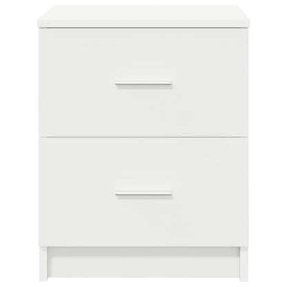 Nachttisch mit 2 Schubladen Weiß 40x36x50 cm