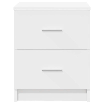 Nachttische 2 Stk. mit 2 Schubladen Weiß 40x36x50 cm