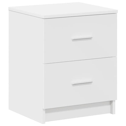 Nachttische 2 Stk. mit 2 Schubladen Weiß 40x36x50 cm