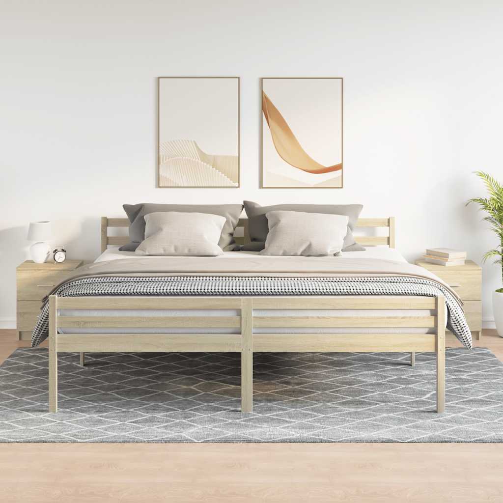 Nachttische 2 Stk. mit 2 Schubladen Sonoma-Eiche 40x36x50 cm