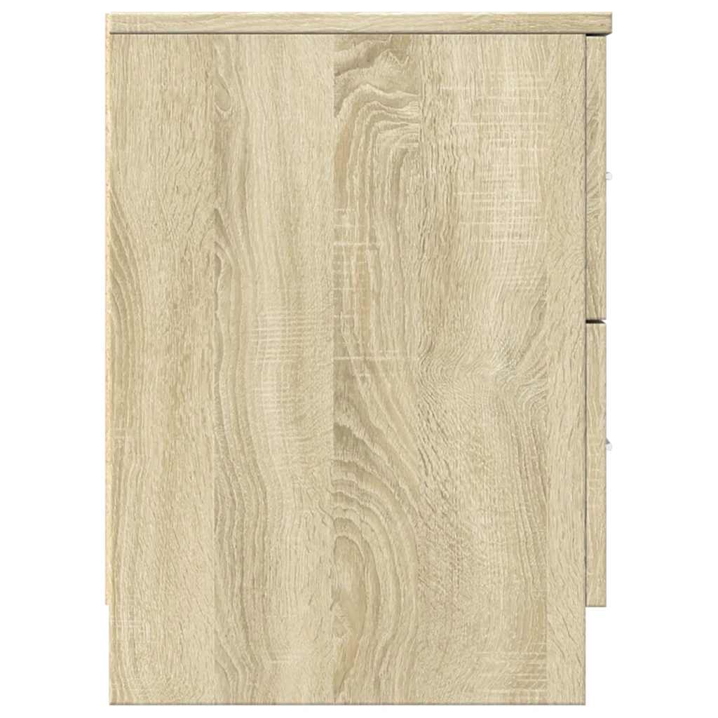 Nachttische 2 Stk. mit 2 Schubladen Sonoma-Eiche 40x36x50 cm