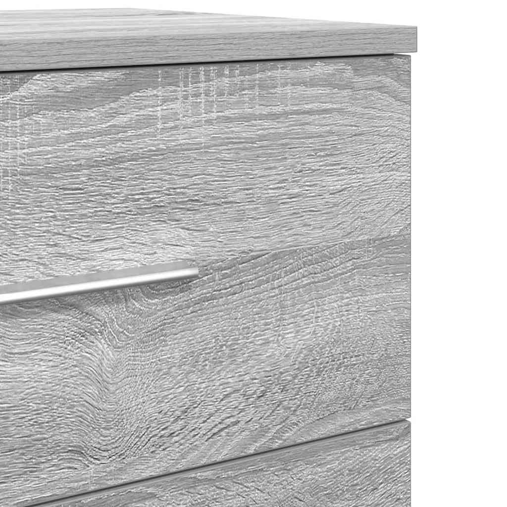 Nachttisch mit 2 Schubladen Grau Sonoma 40x36x50 cm