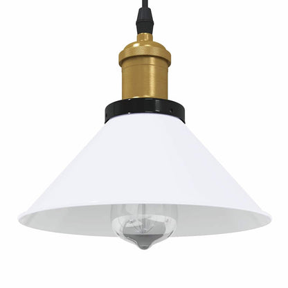 Pendelleuchte Höhenverstellbar E27 Weiß Glänzend Ø 22 cm Metall