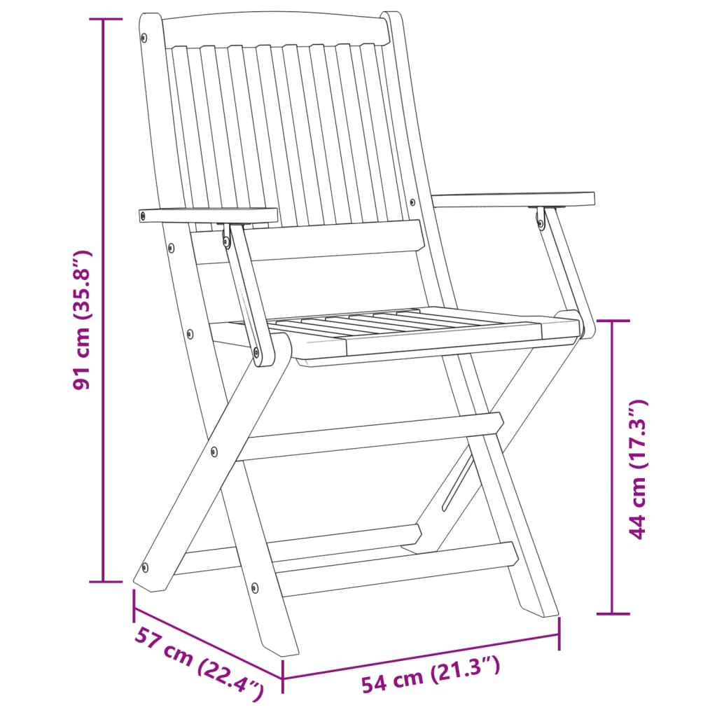 7-tlg. Garten-Essgruppe 180x90x75 cm Massivholz Akazie