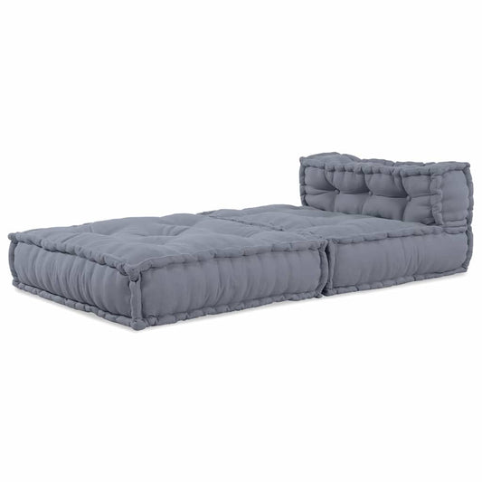 Modulares Sofa Grau 70 x 70 x 54 cm Stoff