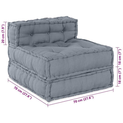 Modulares Sofa Grau 70 x 70 x 54 cm Stoff