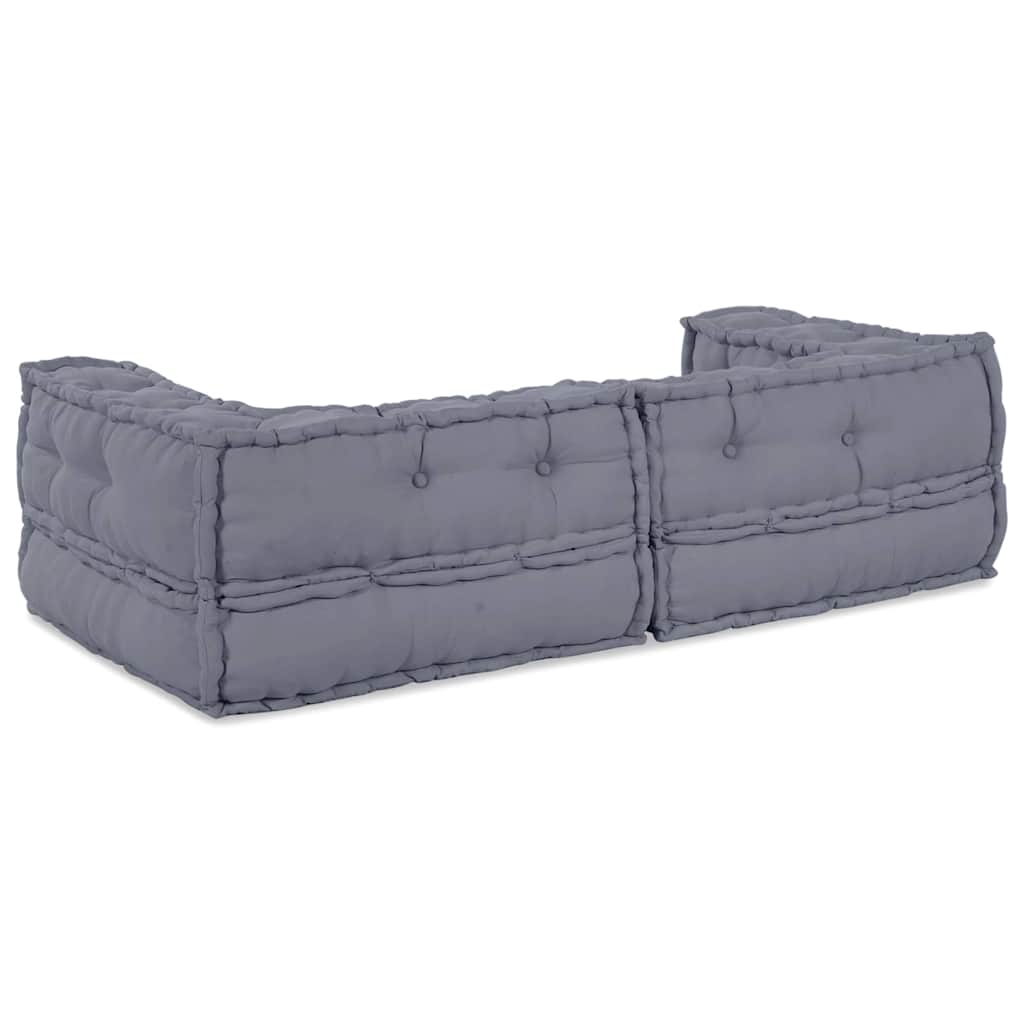 Modulares Sofa 2 pcs Grau 140 x 70 x 36 cm Stoff