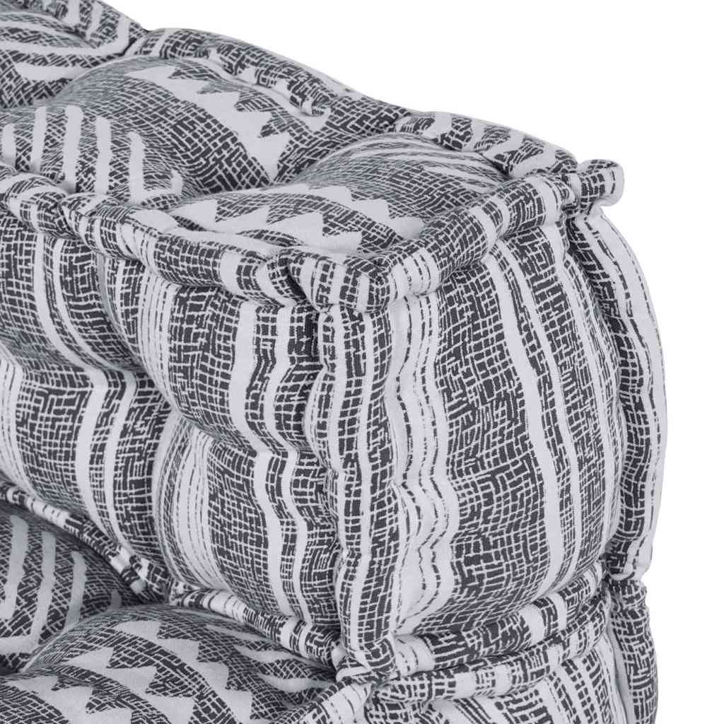 Modulares Sofa Gestreift Grau 70 x 70 x 54 cm Stoff