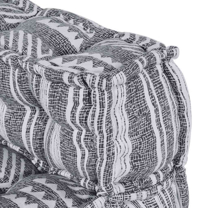 Modulares Sofa Gestreift Grau 70 x 70 x 54 cm Stoff