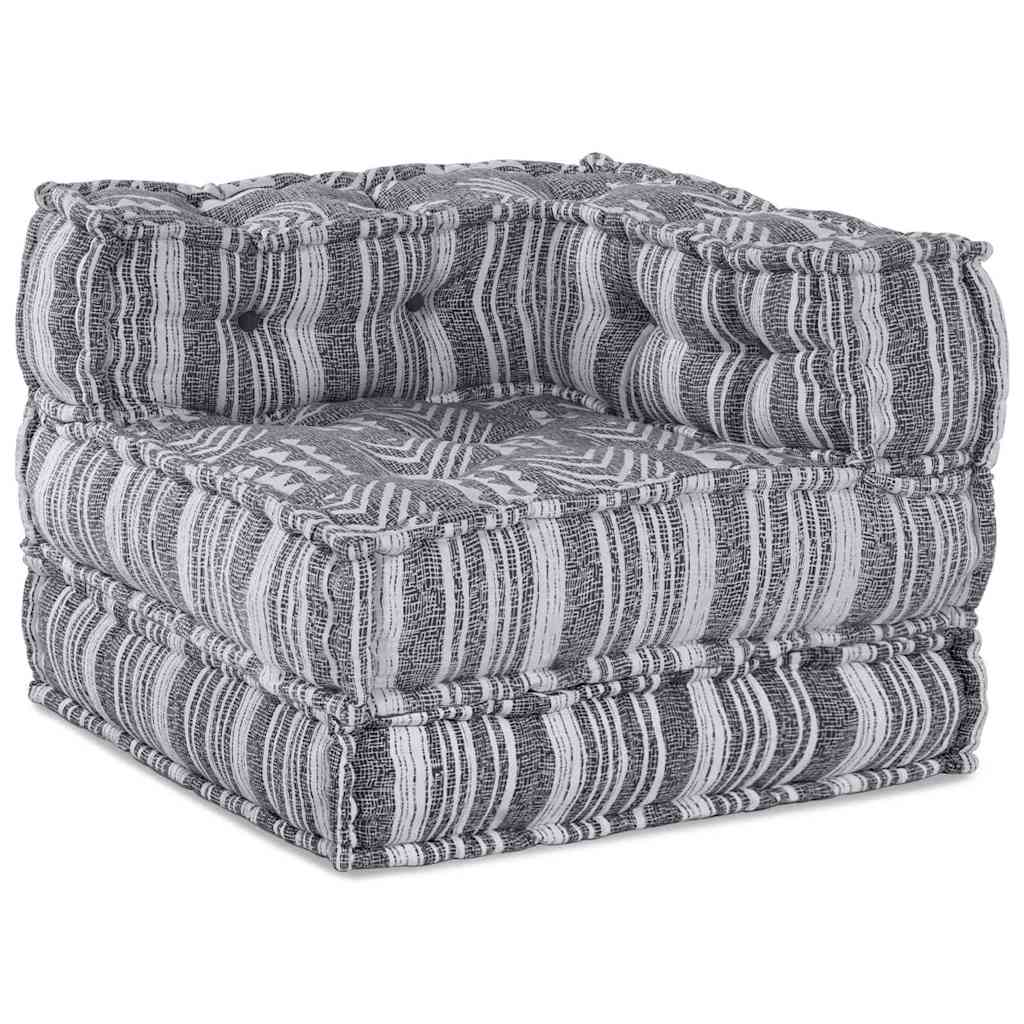 Modulares Sofa Gestreift Grau 70 x 70 x 54 cm Stoff