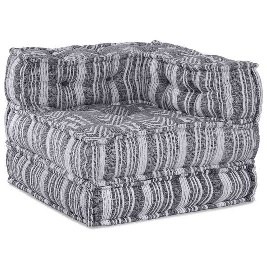Modulares Sofa Gestreift Grau 70 x 70 x 54 cm Stoff