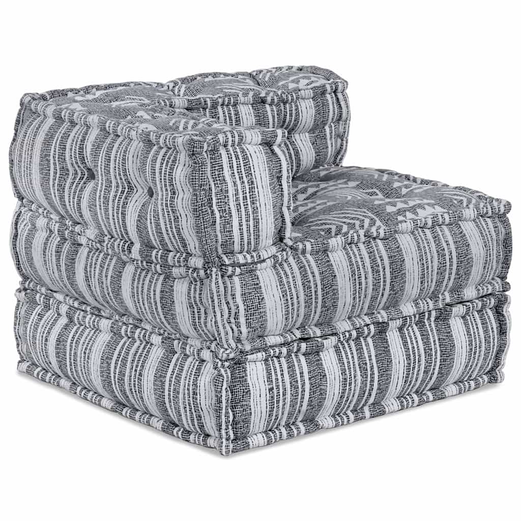 Modulares Sofa Gestreift Grau 70 x 70 x 54 cm Stoff