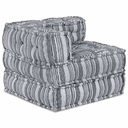 Modulares Sofa Gestreift Grau 70 x 70 x 54 cm Stoff