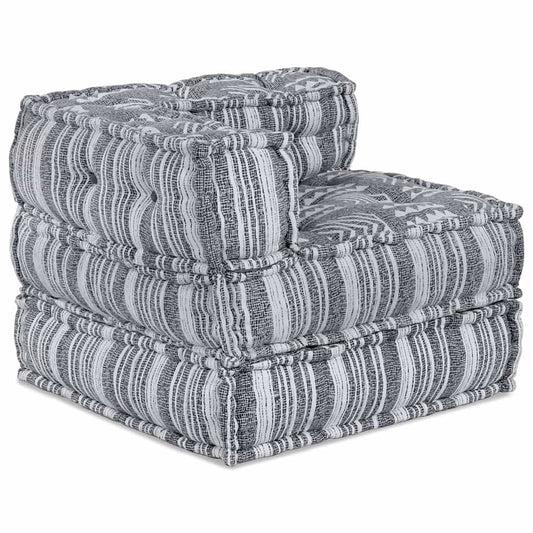 Modulares Sofa Gestreift Grau 70 x 70 x 54 cm Stoff