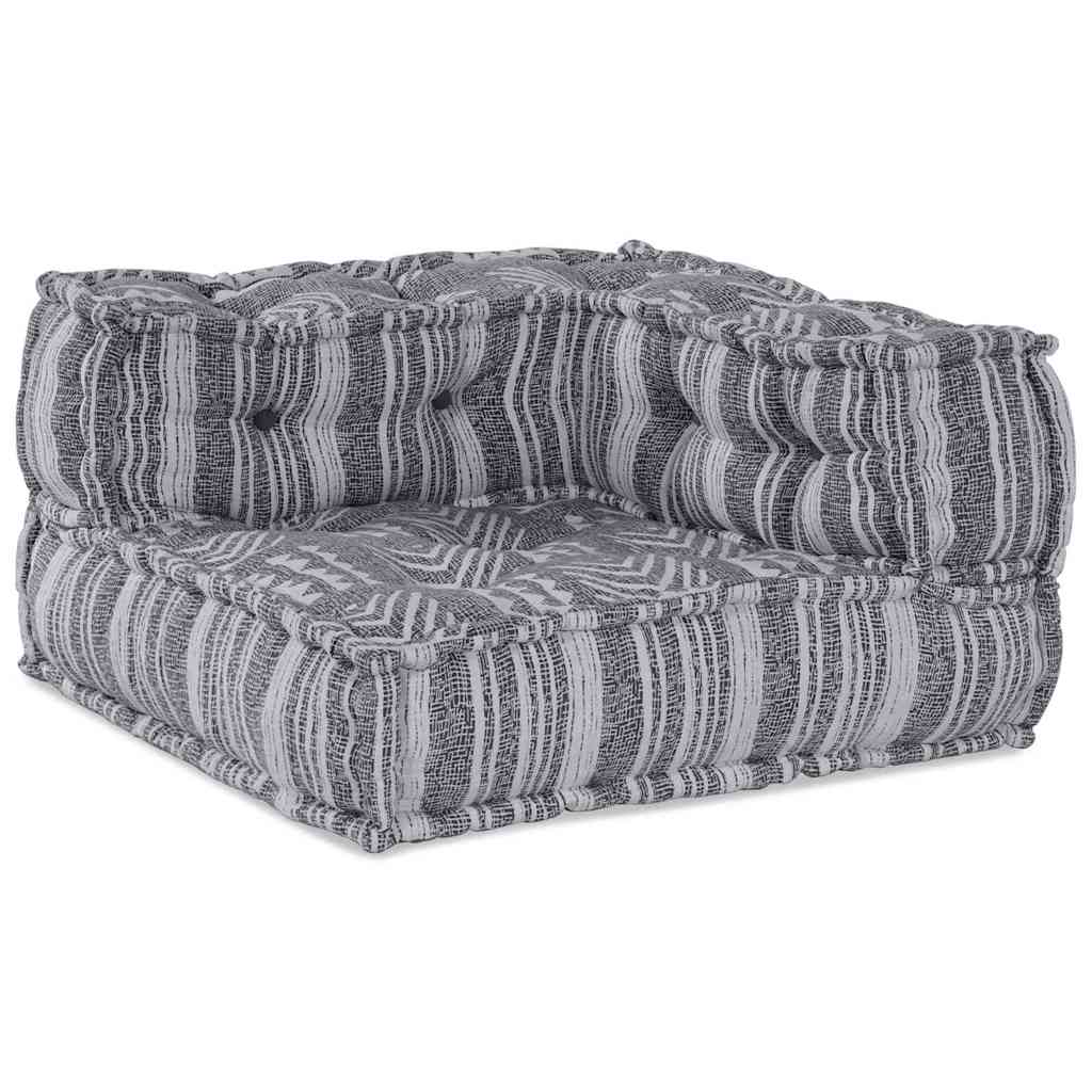 Modulares Sofa Gestreift Grau 70 x 70 x 54 cm Stoff