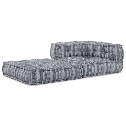 Modulares Sofa Gestreift Grau 70 x 70 x 54 cm Stoff