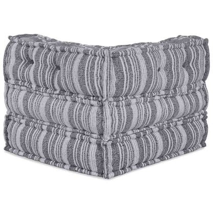 Modulares Sofa Gestreift Grau 70 x 70 x 54 cm Stoff