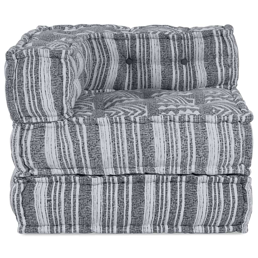 Modulares Sofa Gestreift Grau 70 x 70 x 54 cm Stoff