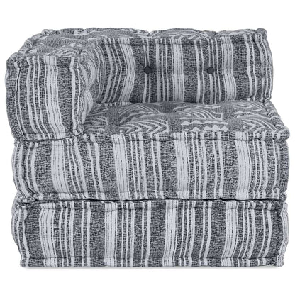 Modulares Sofa Gestreift Grau 70 x 70 x 54 cm Stoff