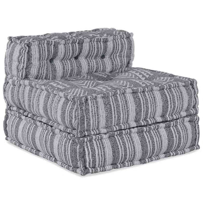 Modulares Sofa Gestreift Grau 70 x 70 x 54 cm Stoff
