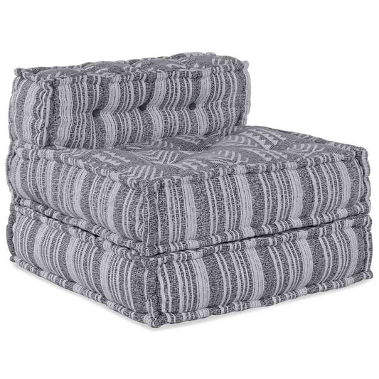 Modulares Sofa Gestreift Grau 70 x 70 x 54 cm Stoff