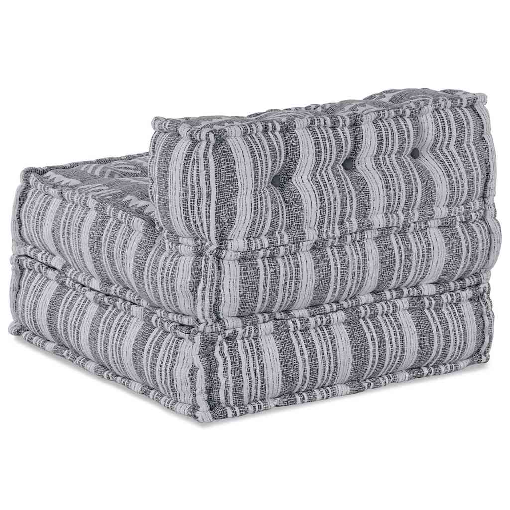 Modulares Sofa Gestreift Grau 70 x 70 x 54 cm Stoff