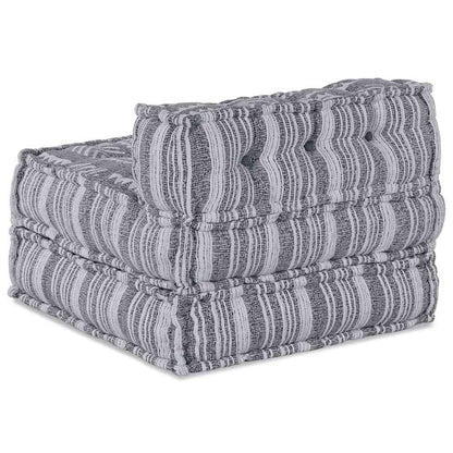 Modulares Sofa Gestreift Grau 70 x 70 x 54 cm Stoff