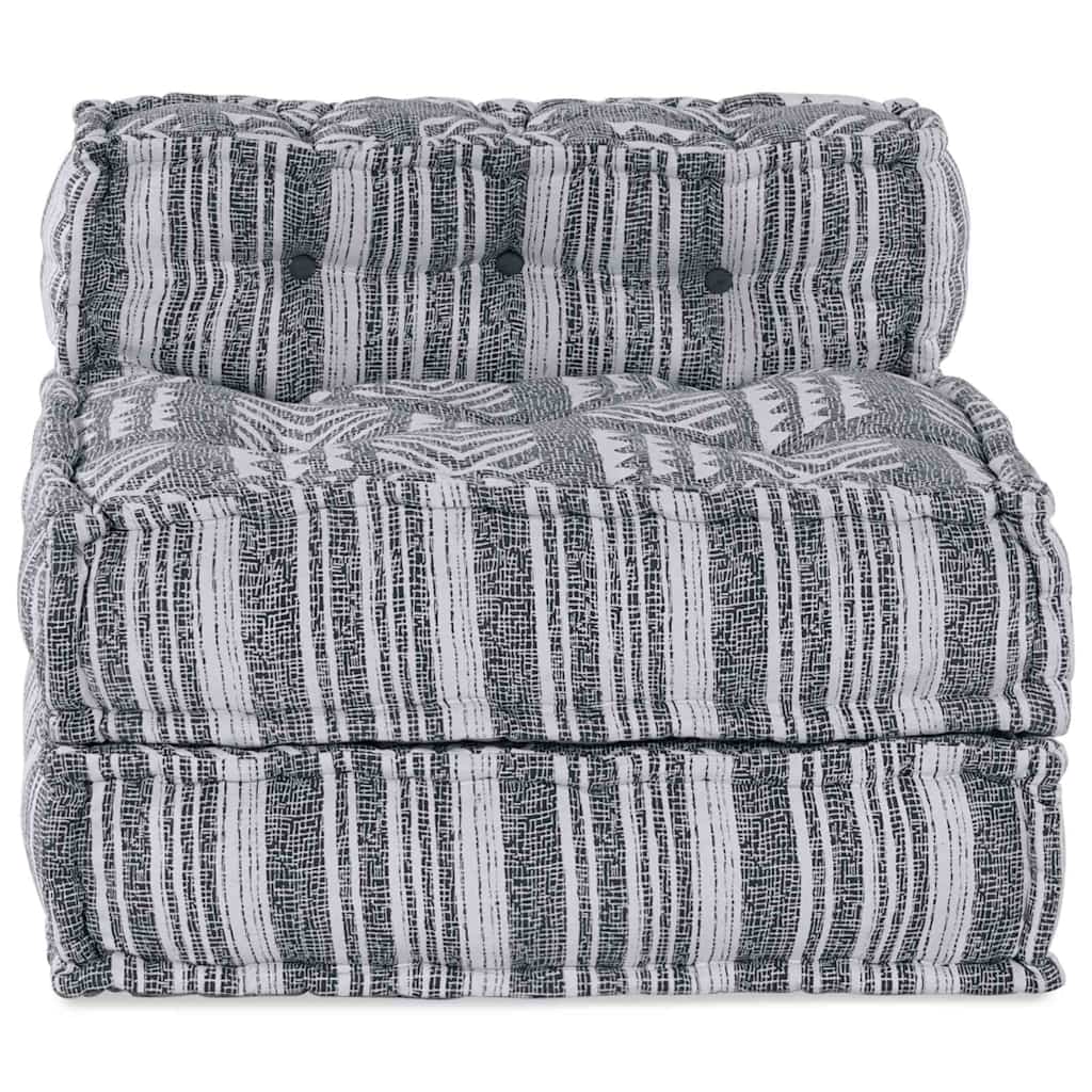 Modulares Sofa Gestreift Grau 70 x 70 x 54 cm Stoff