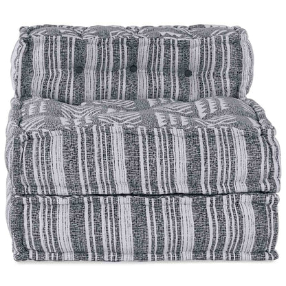 Modulares Sofa Gestreift Grau 70 x 70 x 54 cm Stoff