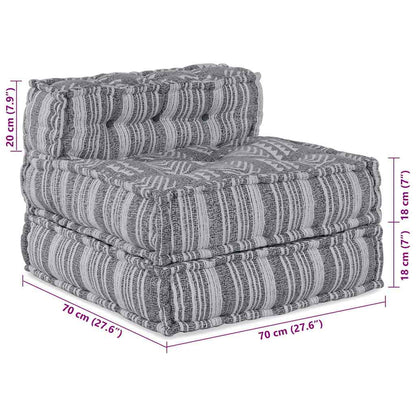 Modulares Sofa Gestreift Grau 70 x 70 x 54 cm Stoff