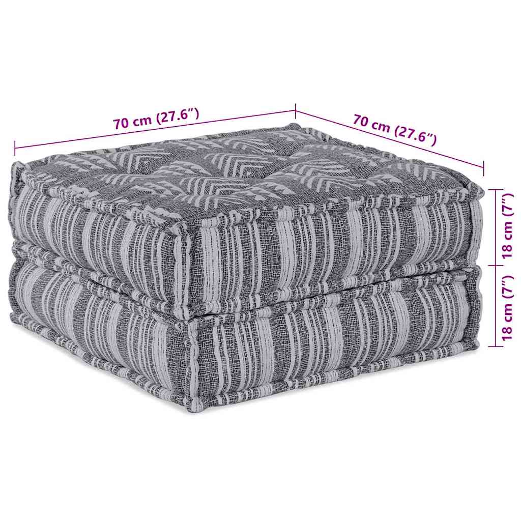 Modulares Sofa Gestreift Grau 70 x 70 x 36 cm Stoff