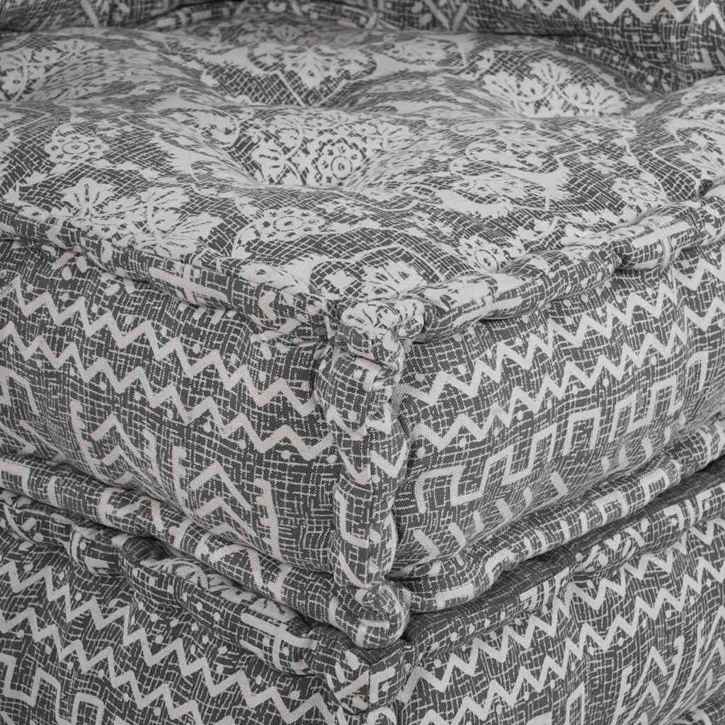 Modulares Sofa Geometrisch Hellgrau 70 x 70 x 54 cm Stoff