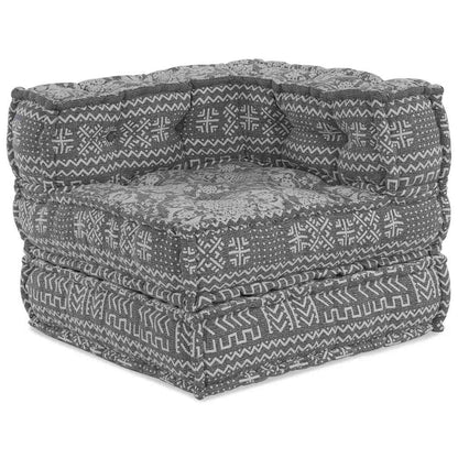 Modulares Sofa Geometrisch Hellgrau 70 x 70 x 54 cm Stoff