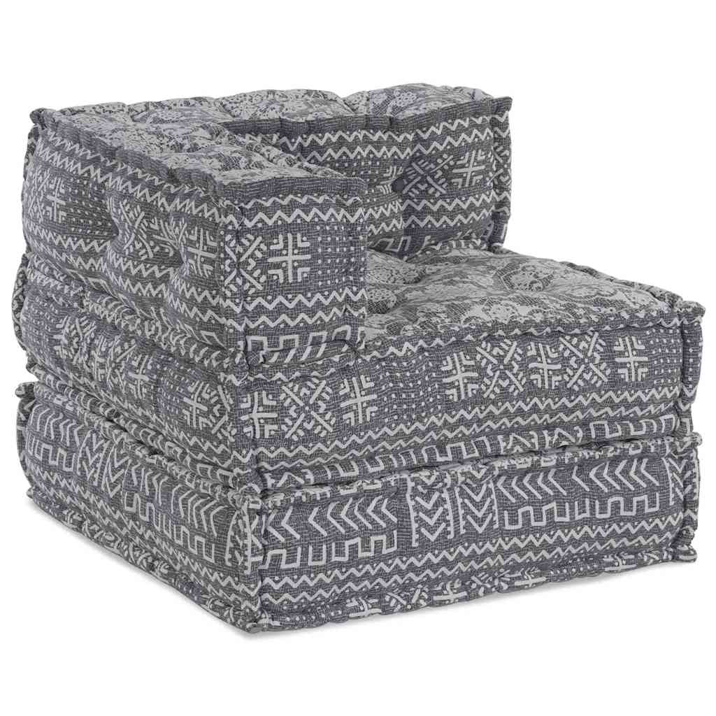 Modulares Sofa Geometrisch Hellgrau 70 x 70 x 54 cm Stoff