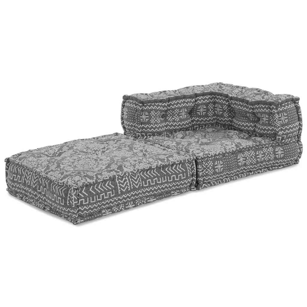 Modulares Sofa Geometrisch Hellgrau 70 x 70 x 54 cm Stoff