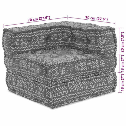 Modulares Sofa Geometrisch Hellgrau 70 x 70 x 54 cm Stoff