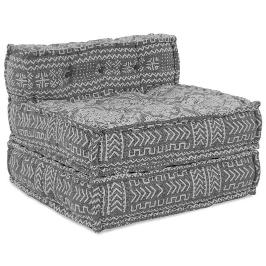 Modulares Sofa Geometrisch Hellgrau 70 x 70 x 54 cm Stoff
