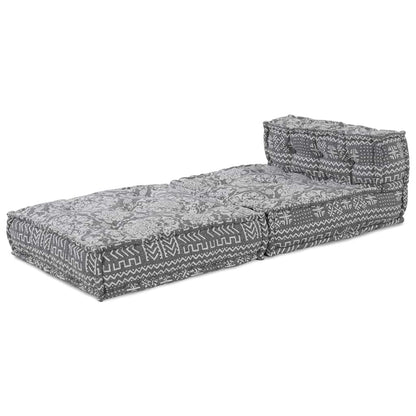 Modulares Sofa Geometrisch Hellgrau 70 x 70 x 54 cm Stoff