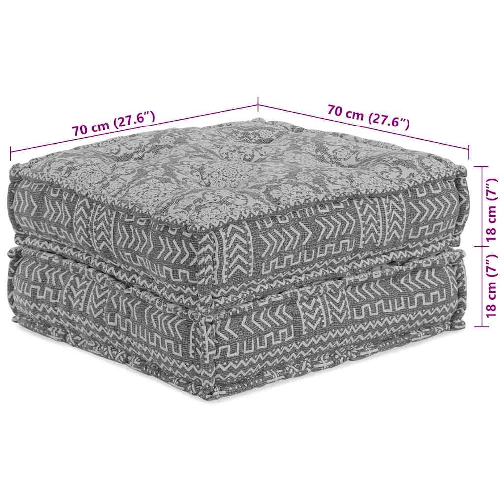 Modulares Sofa Geometrisch Hellgrau 70 x 70 x 36 cm Stoff