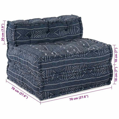 Modulares Sofa Geometrisch Indigo 70 x 70 x 54 cm Stoff