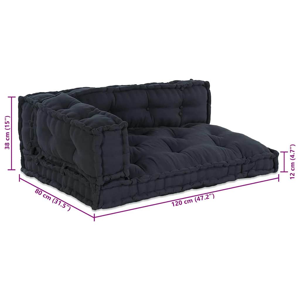 Pallet Sofa Kissen Anthrazit Stoff