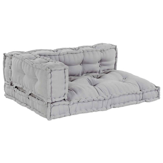 Pallet Sofa Kissen Grau Stoff
