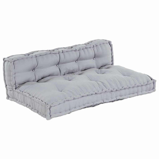 Pallet Sofa Kissen Grau Stoff
